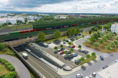 Visualisierung neuer KV-Terminal Regensburg-Burgweinting.